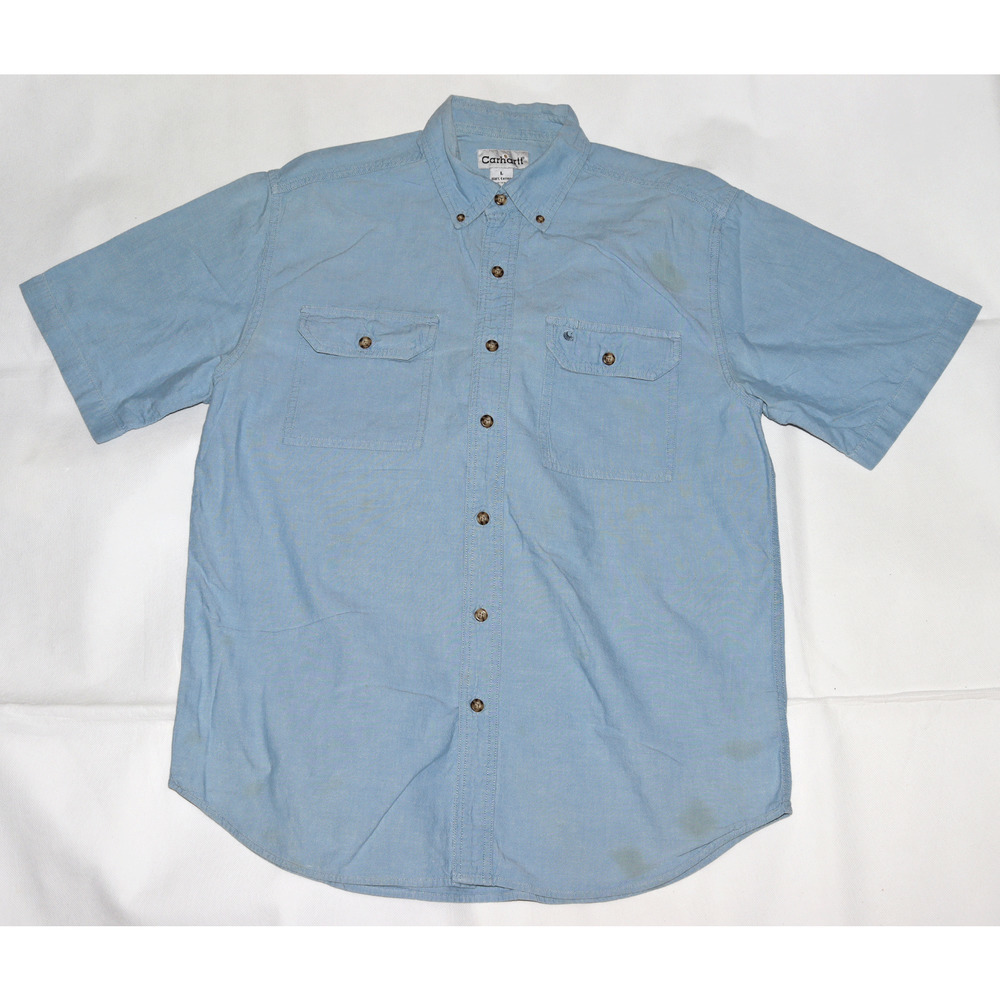 Carhartt Men's Short Sleeve Button Down Shirt Size Large